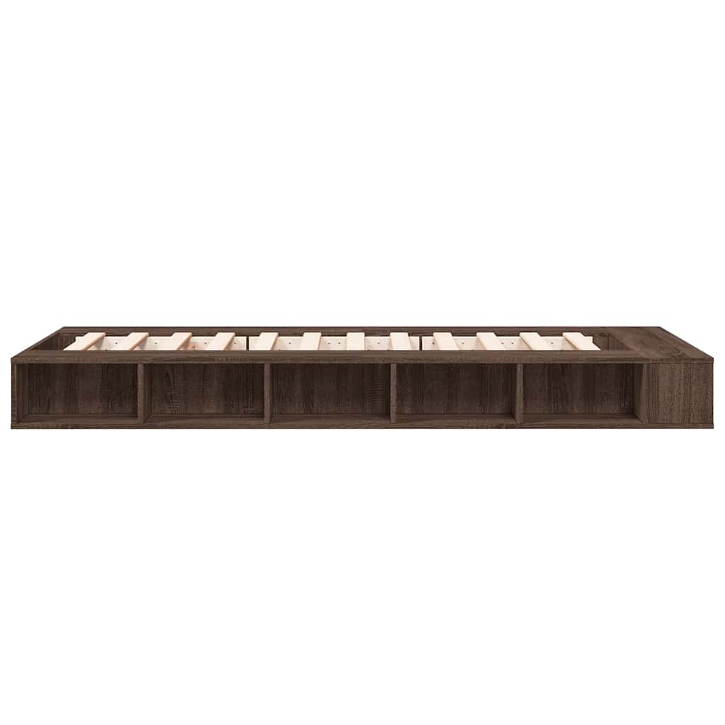 vidaXL Bed Frame without Mattress Brown Oak 90x190 cm Single