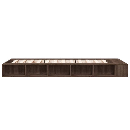 vidaXL Bed Frame without Mattress Brown Oak 90x190 cm Single