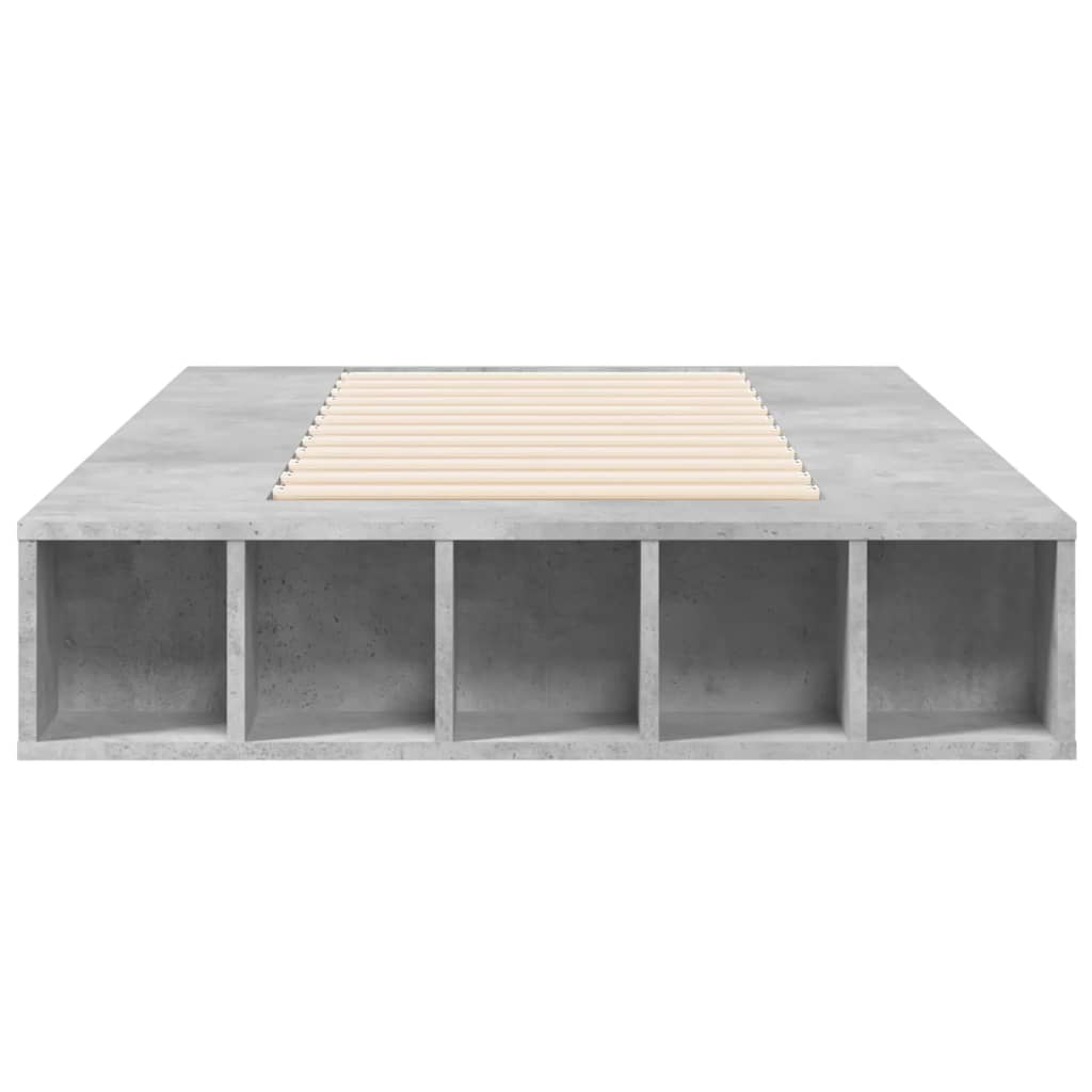 vidaXL Bed Frame without Mattress Concrete Grey 75x190 cm Small Single