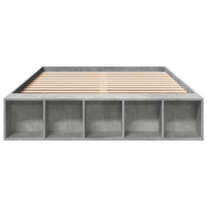vidaXL Bed Frame without Mattress Concrete Grey 160x200 cm