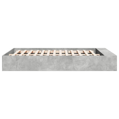vidaXL Bed Frame without Mattress Concrete Grey 160x200 cm