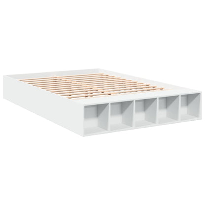 vidaXL Bed Frame without Mattress White 150x200 cm King Size