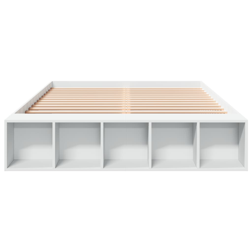 vidaXL Bed Frame without Mattress White 150x200 cm King Size