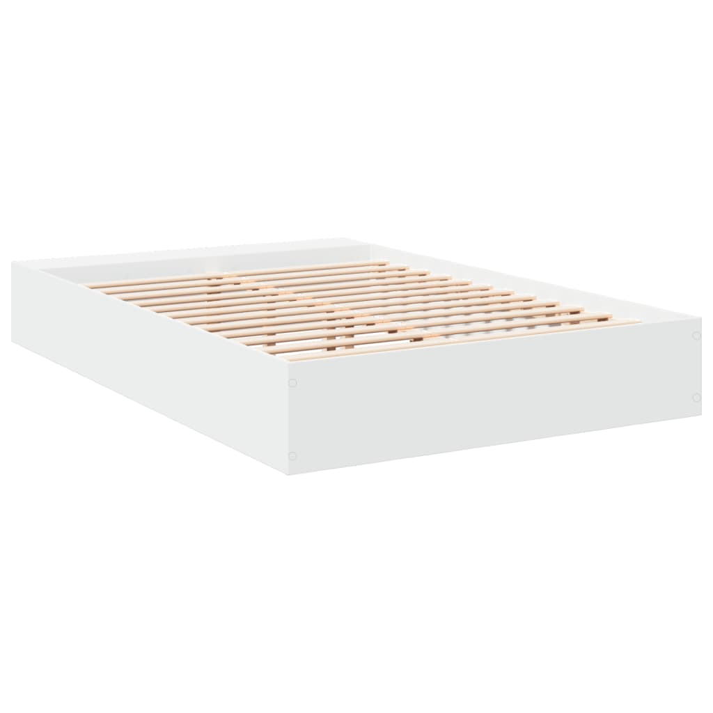 vidaXL Bed Frame without Mattress White 150x200 cm King Size