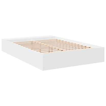 vidaXL Bed Frame without Mattress White 150x200 cm King Size