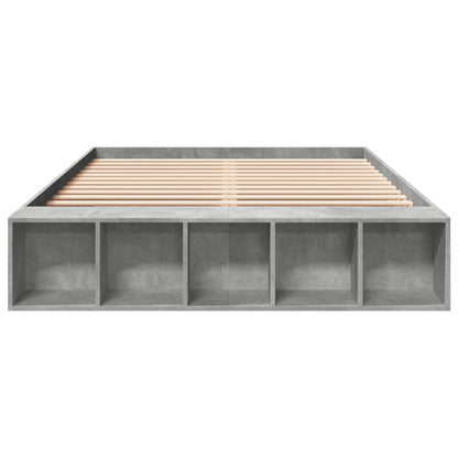 vidaXL Bed Frame without Mattress Concrete Grey 150x200 cm King Size