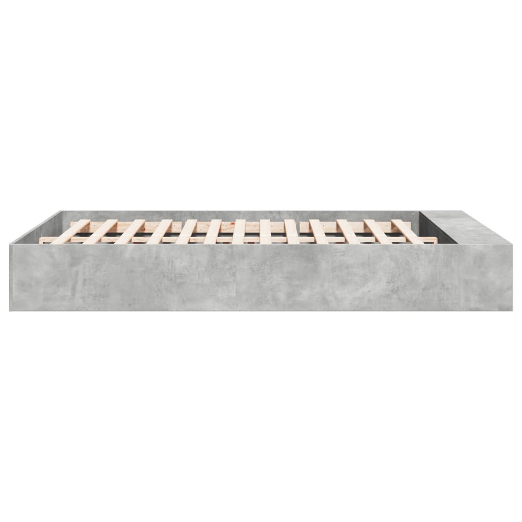 vidaXL Bed Frame without Mattress Concrete Grey 150x200 cm King Size