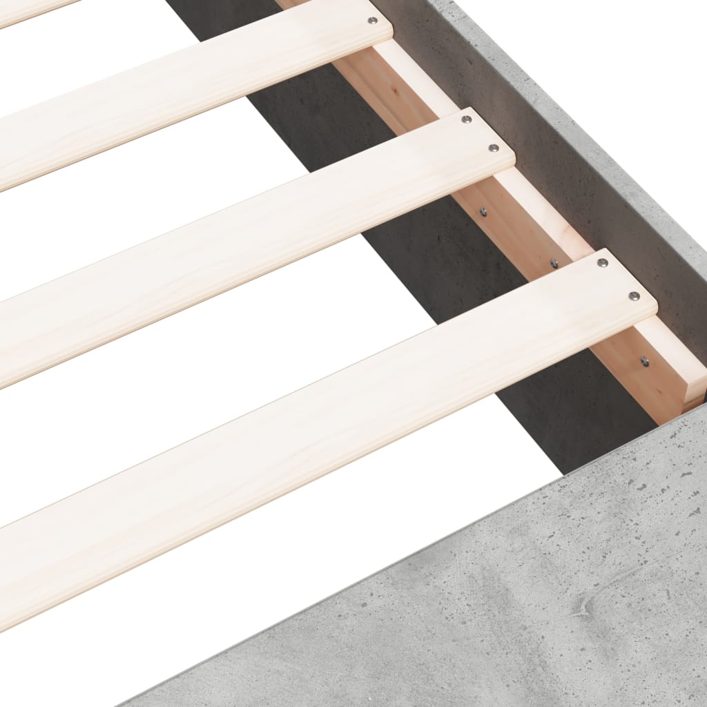 vidaXL Bed Frame without Mattress Concrete Grey 150x200 cm King Size