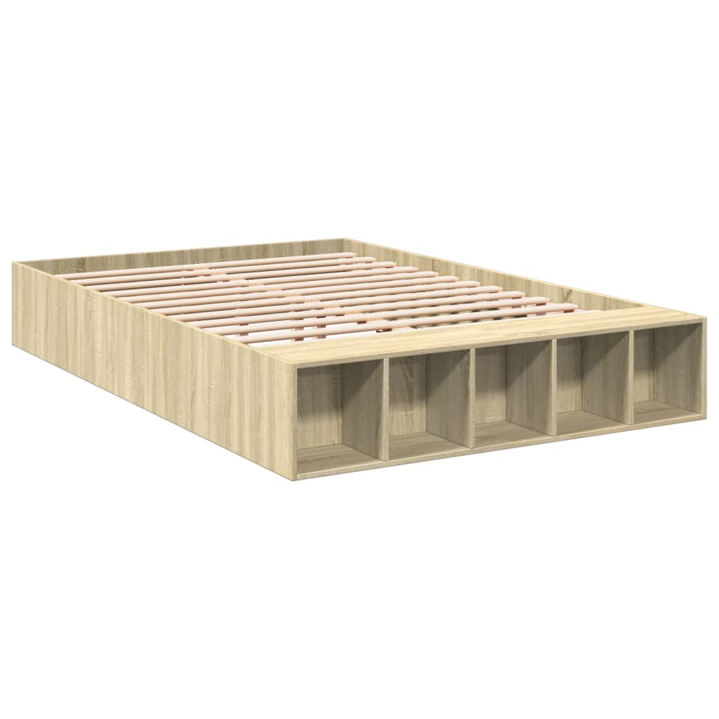 vidaXL Bed Frame without Mattress Sonoma Oak 120x200 cm