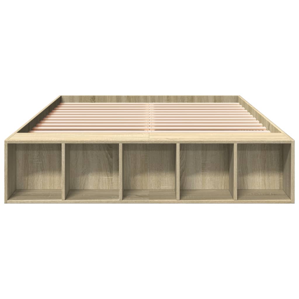 vidaXL Bed Frame without Mattress Sonoma Oak 120x200 cm
