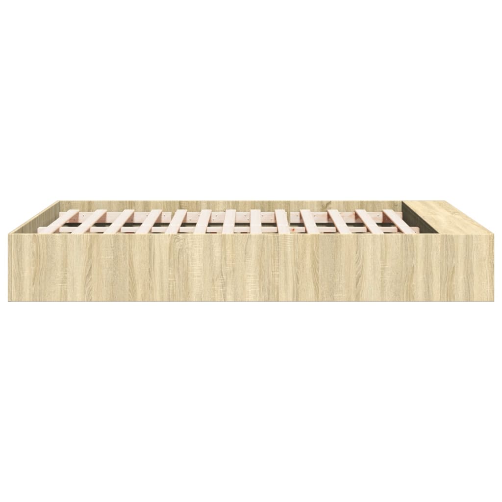 vidaXL Bed Frame without Mattress Sonoma Oak 120x200 cm