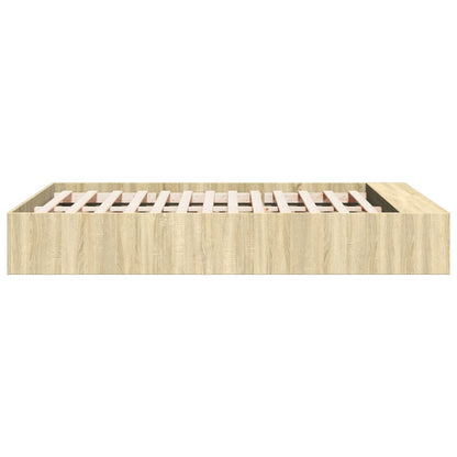 vidaXL Bed Frame without Mattress Sonoma Oak 120x200 cm