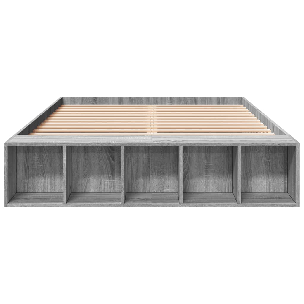 vidaXL Bed Frame without Mattress Grey Sonoma 120x200 cm
