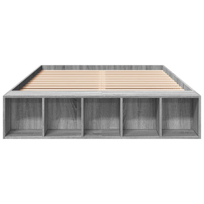 vidaXL Bed Frame without Mattress Grey Sonoma 120x200 cm