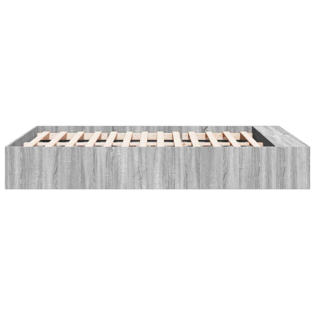 vidaXL Bed Frame without Mattress Grey Sonoma 140x190 cm