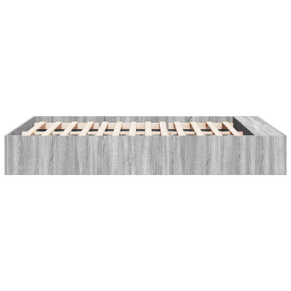 vidaXL Bed Frame without Mattress Grey Sonoma 140x190 cm
