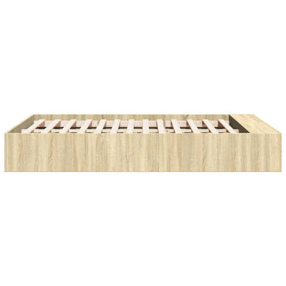 vidaXL Bed Frame without Mattress Sonoma Oak 120x190 cm Small Double
