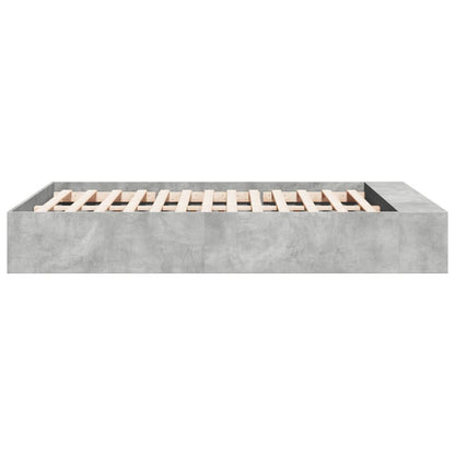 vidaXL Bed Frame without Mattress Concrete Grey 120x190 cm Small Double