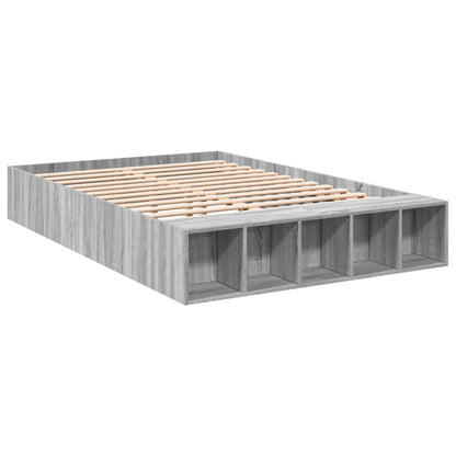vidaXL Bed Frame without Mattress Grey Sonoma 120x190 cm Small Double