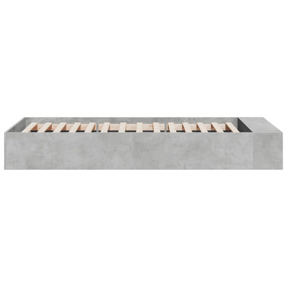 vidaXL Bed Frame without Mattress Concrete Grey 100x200 cm
