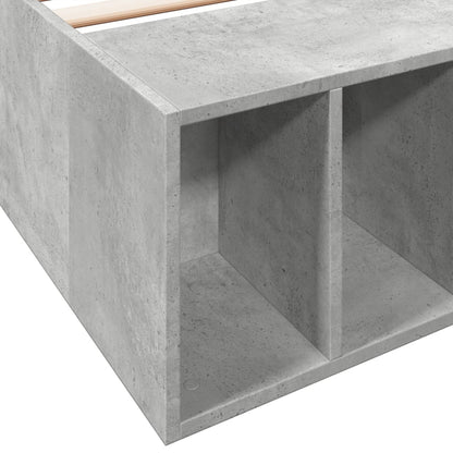 vidaXL Bed Frame without Mattress Concrete Grey 100x200 cm