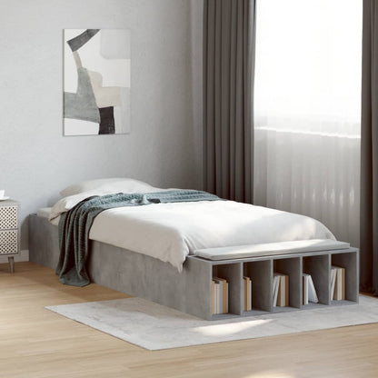 vidaXL Bed Frame without Mattress Concrete Grey 100x200 cm