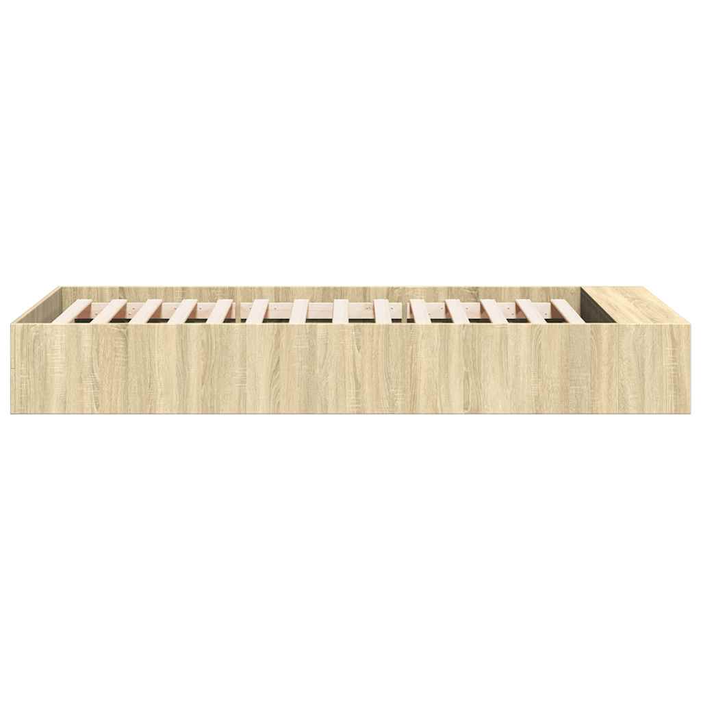 vidaXL Bed Frame without Mattress Sonoma Oak 90x200 cm