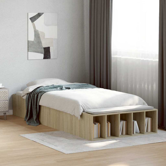 vidaXL Bed Frame without Mattress Sonoma Oak 90x200 cm