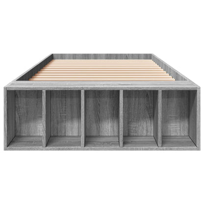vidaXL Bed Frame without Mattress Grey Sonoma 90x200 cm