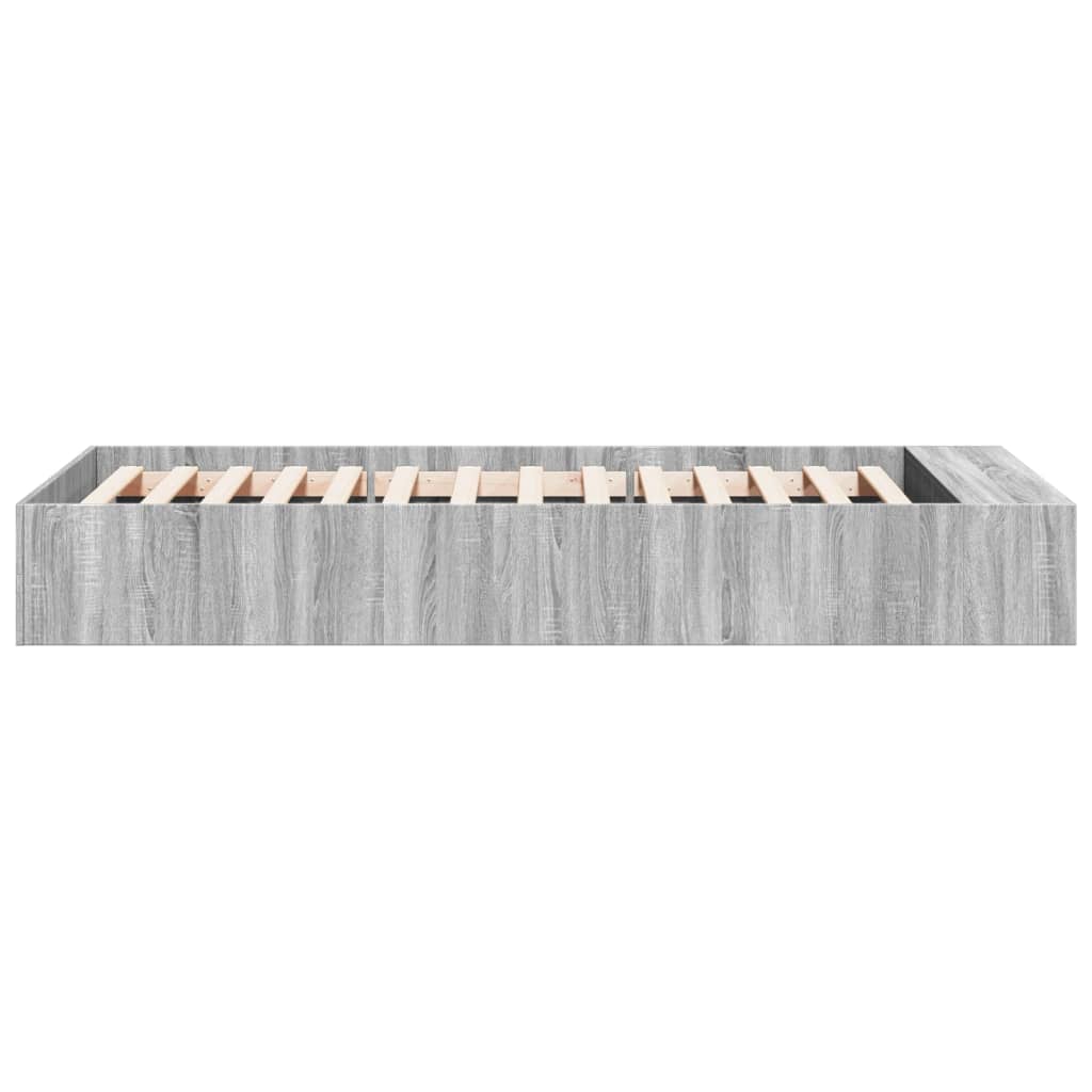 vidaXL Bed Frame without Mattress Grey Sonoma 90x200 cm