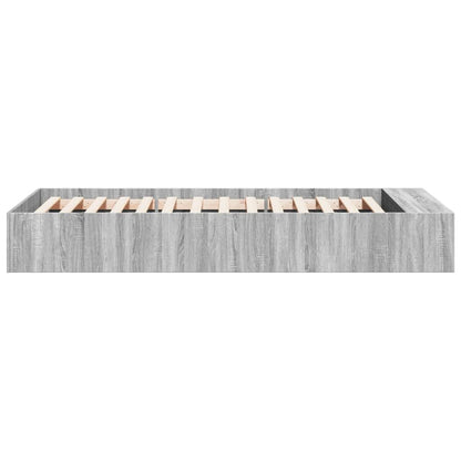 vidaXL Bed Frame without Mattress Grey Sonoma 90x200 cm