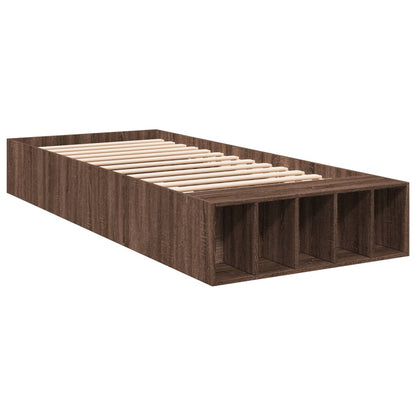 vidaXL Bed Frame without Mattress Brown Oak 90x200 cm