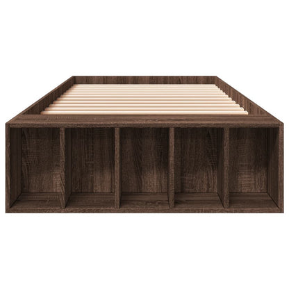 vidaXL Bed Frame without Mattress Brown Oak 90x200 cm