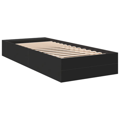 vidaXL Bed Frame without Mattress Black 90x190 cm Single