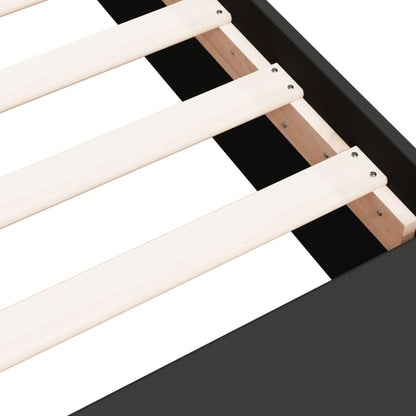 vidaXL Bed Frame without Mattress Black 90x190 cm Single