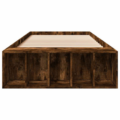 vidaXL Bed Frame without Mattress Smoked Oak 90x190 cm Single