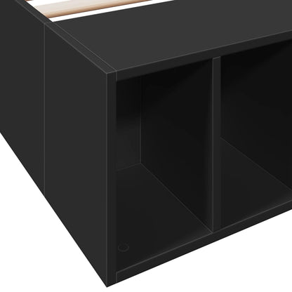 vidaXL Bed Frame without Mattress Black 75x190 cm Small Single
