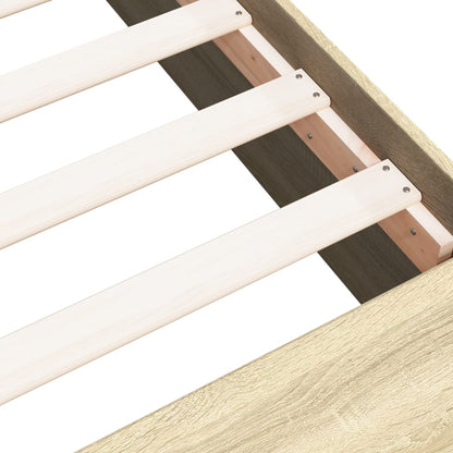 vidaXL Bed Frame without Mattress Sonoma Oak 75x190 cm Small Single