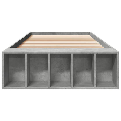 vidaXL Bed Frame without Mattress Concrete Grey 75x190 cm Small Single