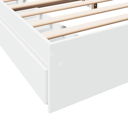 vidaXL Bed Frame with Drawers without Mattress White 200x200 cm