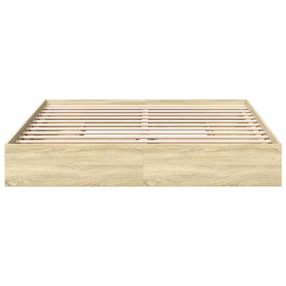 vidaXL Bed Frame with Drawers without Mattress Sonoma Oak 200x200 cm