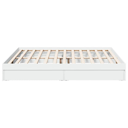 vidaXL Bed Frame with Drawers without Mattress White 180x200 cm