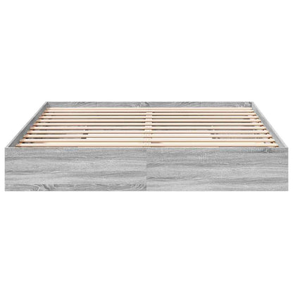 vidaXL Bed Frame with Drawers without Mattress Grey Sonoma 180x200 cm