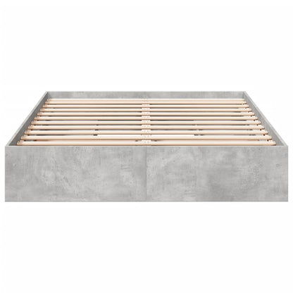 vidaXL Bed Frame with Drawers without Mattress Concrete Grey 150x200 cm King Size