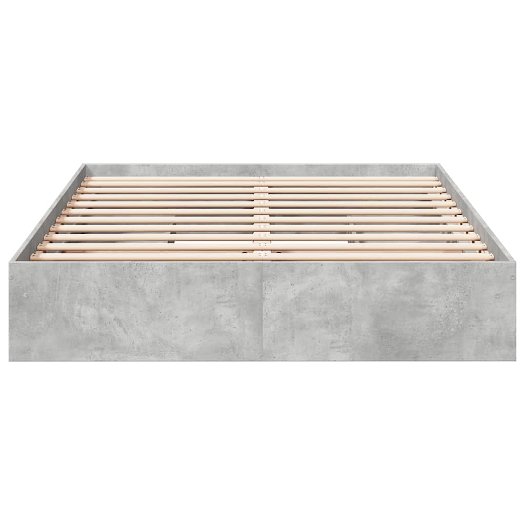 vidaXL Bed Frame with Drawers without Mattress Concrete Grey 150x200cm