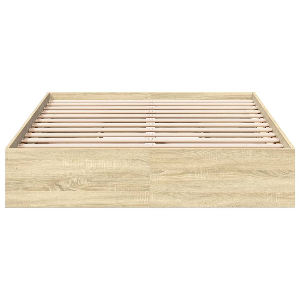 vidaXL Bed Frame with Drawers without Mattress Sonoma Oak 140x200 cm
