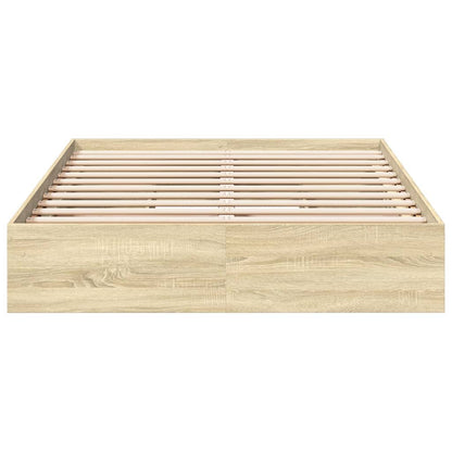 vidaXL Bed Frame with Drawers without Mattress Sonoma Oak 140x200 cm