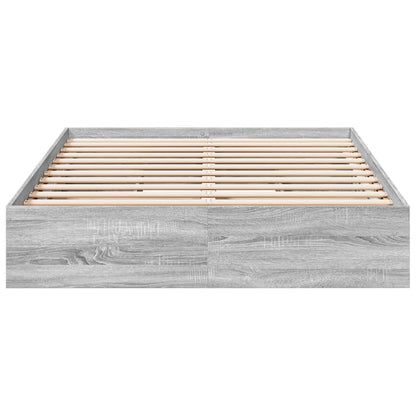 vidaXL Bed Frame with Drawers without Mattress Grey Sonoma 140x200 cm