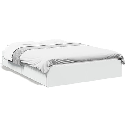 vidaXL Bed Frame with Drawers without Mattress White 120x200 cm