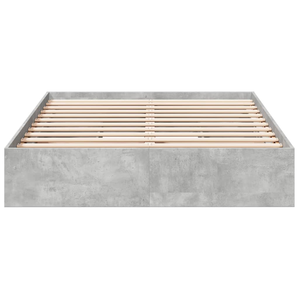 vidaXL Bed Frame with Drawers without Mattress Concrete Grey 120x200 cm